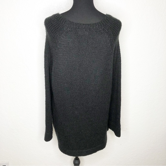 Wooden Ships black front pocket mohair wool blend tunic sweater size M/L - Picture 13 of 13